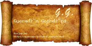 Gyermán Gothárd névjegykártya